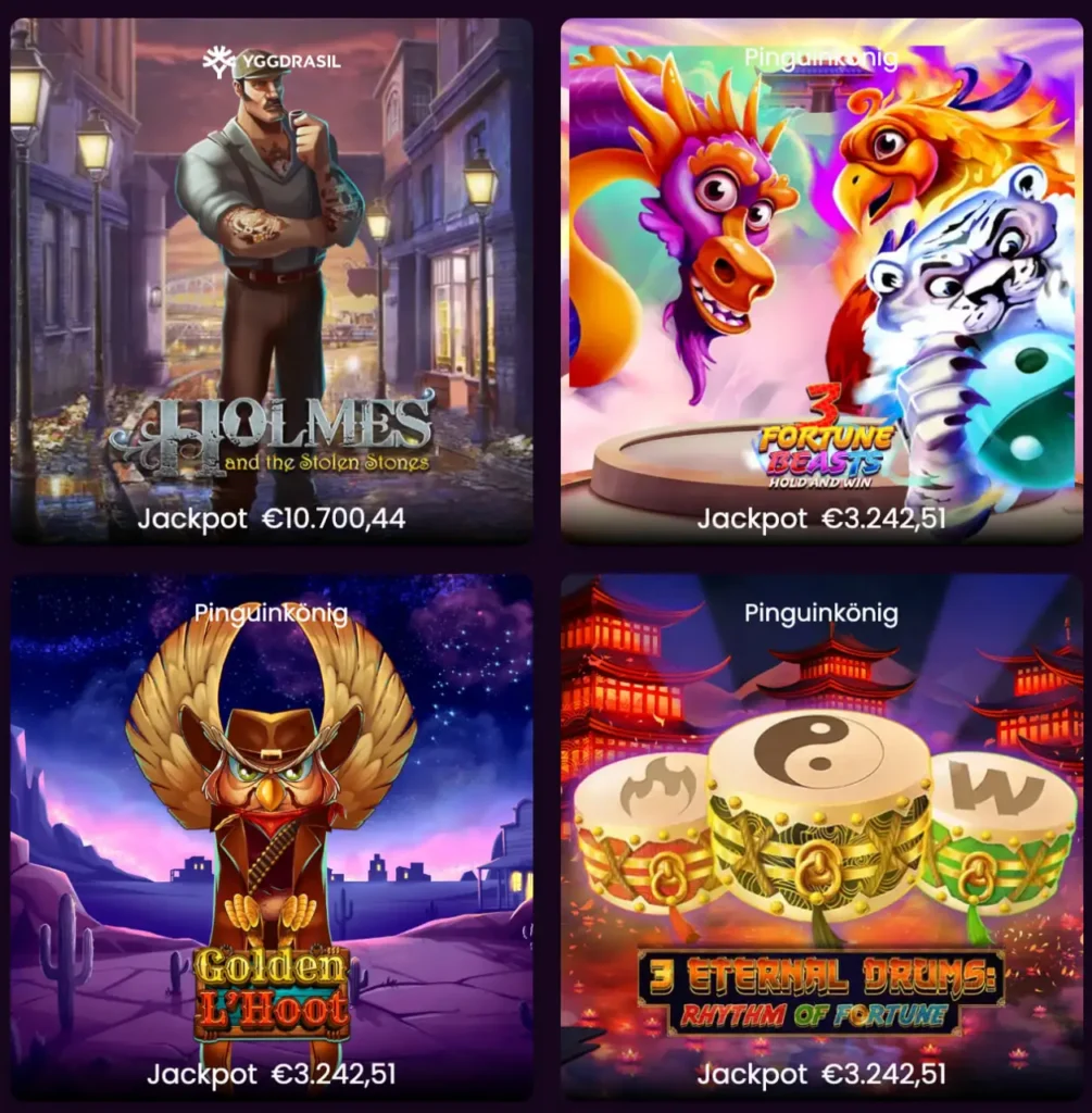 Boom Casino Jackpot-Spiele